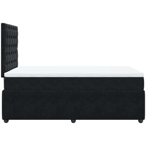 VidaXL Krevet box spring s madracem crni 120 x 190 cm bar&amp;scaron;unasti Slike
