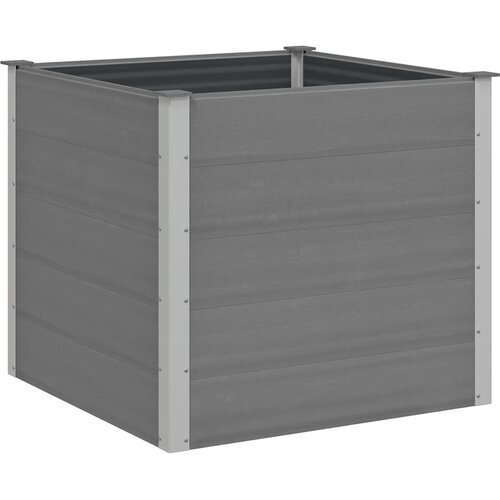  Vrtna Posuda za Sadnju WPC 100x100x91 cm Siva Slike