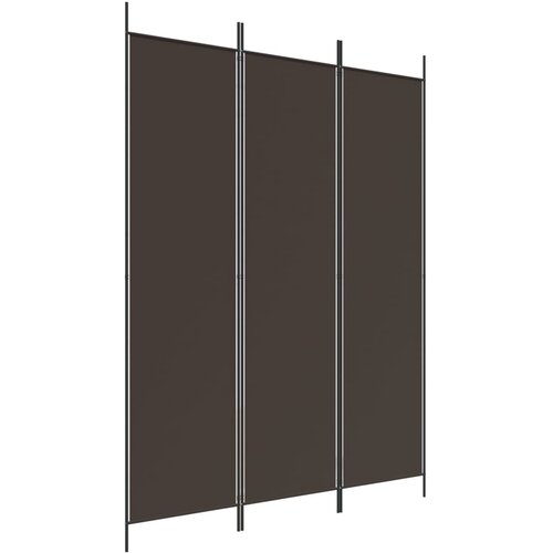 Maison Chic Paravan - Sobne pregrade 3-delni rjav 150x200 cm blago, (22112063) Cene