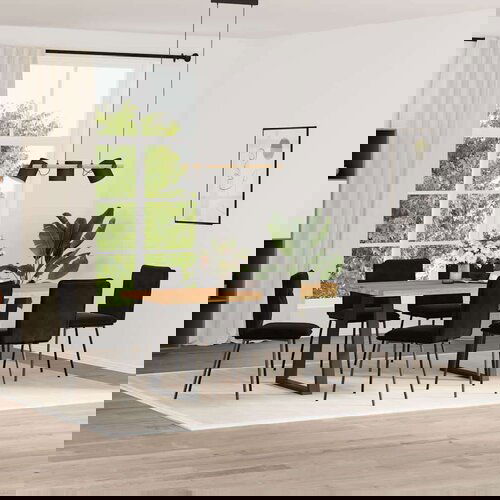 vidaXL Blagovaonske stolice 6 kom crne baršunaste Cijene