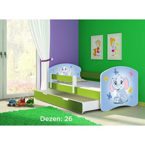 ACMA dečiji krevet II 140x70 F + dušek 6 cm GREEN26 Slike