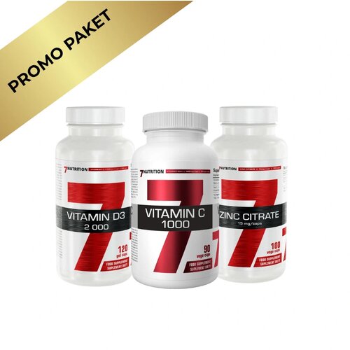 7NUTRITION D3 + C + Cink &ndash; Trostruka Podr&scaron;ka Imunitetu i Energiji Cene