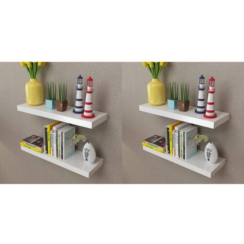 vidaXL Stenske police 4 kosi 60 cm bele barve Cene