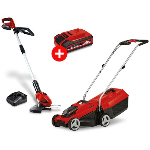 Einhell Akumulatorska kosačica za travu GE-CM 18/32 + Akumulatorski trimer GE-CT 18 Li (1x 2,5Ah) + Power X-Change Plus 18V 3,0Ah PXC Plus Baterija Cene