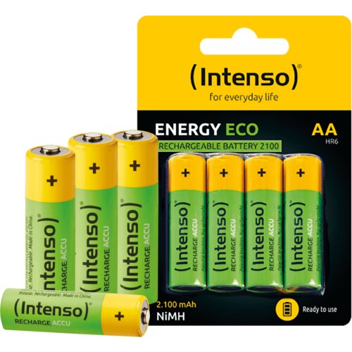 Intenso AA / HR6, 2100 mAh, Energy Eco 4 komada - AA / HR6/2100 punjiva baterija Slike