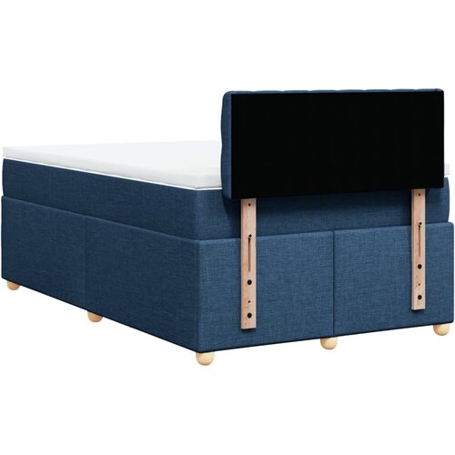  Krevet s oprugama i madracem plavi 120 x 190 cm od tkanine Slike