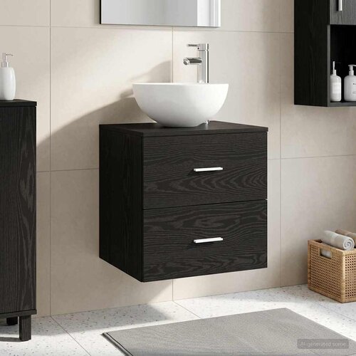  Umivaonik s policom Crni hrast 49,5 x 41 x 64,5 cm Cene