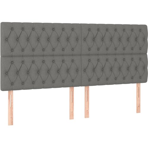  LED uzglavlje tamnosivo 180x7x118/128 cm od tkanine Slike