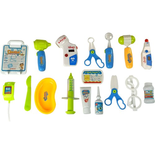  Set medicinskih rekvizita na kolicima - 17 elemenata Slike