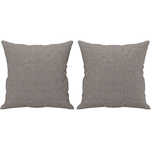 2-dijelni set sofa s jastucima smeđesivi od tkanine Slike