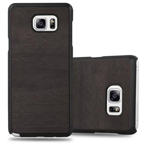 Cadorabo Case, združljiv s Samsungom v Woody Black - Hard Case za&scaron;čitni pokrov v lesenem videzu pred praskami in udarci, (20567783) Cene
