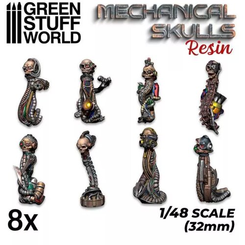 Green Stuff World resin mechanical skulls (1/48) Cene