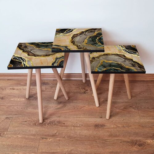 Hanah home 3Shp219 - multicolor multicolor nesting table (3 pieces) Cene