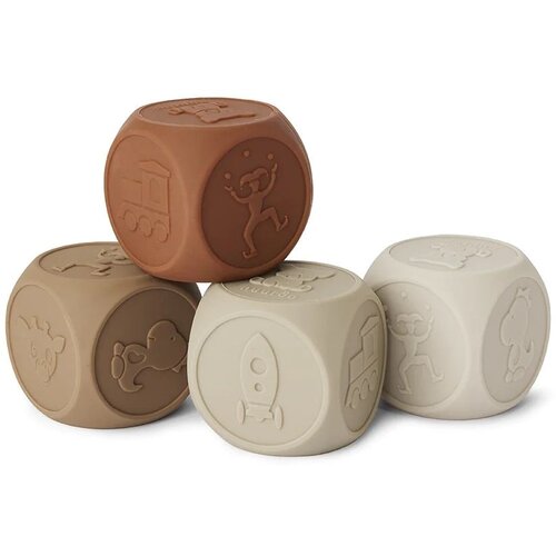 Nuuro Silikonski set kockica Sana - Brown mix 4kom Cene