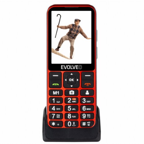 Usams EVOLVEO Easyphone LT EP-880 telefon za starej&amp;scaron;e na tipke 4G rdeč Slike