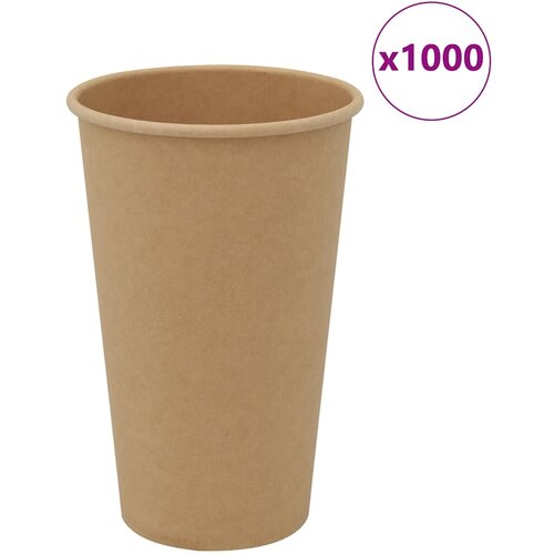 vidaXL papirnate šalice za kavu 1000 kom 16 oz 400 ml smeđe Cijene