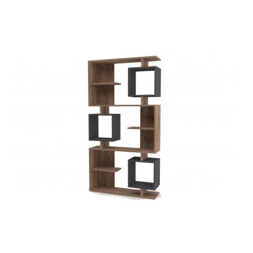 Woody Fashion polica za knjige Icardi Atlantic Pine Anthracite Slike