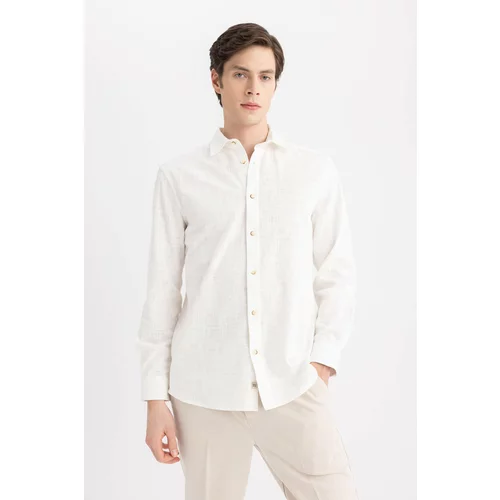 Defacto Regular Fit Polo Collar Long Sleeve Shirt