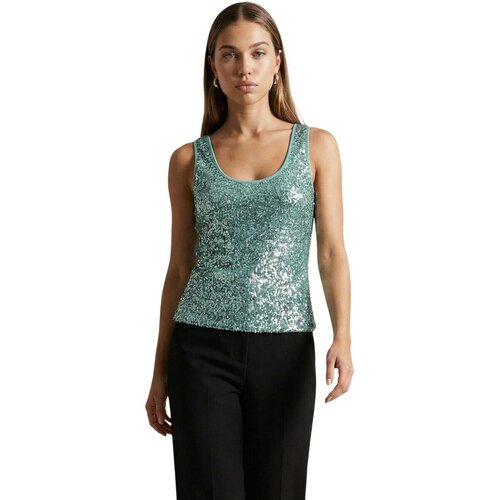 Artigli Majice brez rokavov PAILLETTES ACCN005082 Zelena Cene