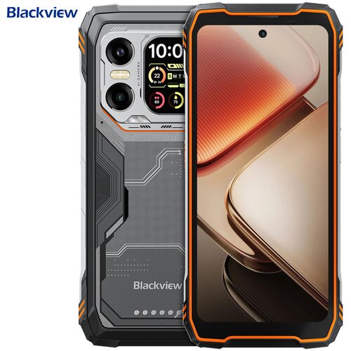 Blackview XPLORE X1 robustni pametni telefon, 6.78", 5G VoLTE, 12GB+256GB, 2.4K FHD+ IPS, 120Hz, Android, 3v1 AI, 10000mAh, WIFI 6, BT 5.2, Dual SIM, GPS, NFC, 2" zadnji zaslon, oranžen - - Bonajo Cene