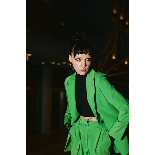 VATKALI Basic Blazer Jacket Green Slike