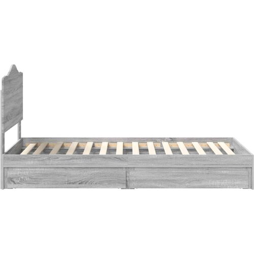  Okvir za krevet s ladicama Siva Sonoma 100 x 200 cm Slike