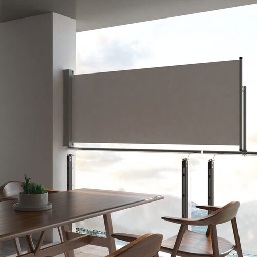 vidaXL Zložljiva stranska tenda za teraso 100x300 cm siva Cene