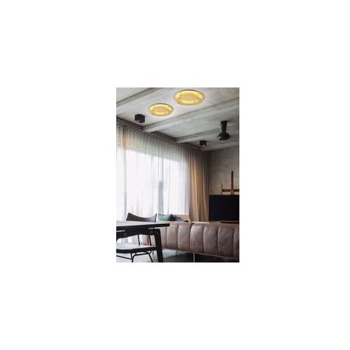 Candellux Lighting led stropna svetilka v zlati barvi s kovinskim senčilom 40x40 cm merle Slike