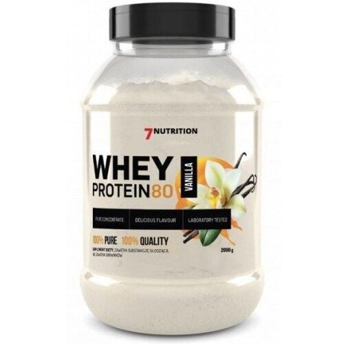 7NUTRITION Whey Protein 80%, Vanila, 2kg Slike