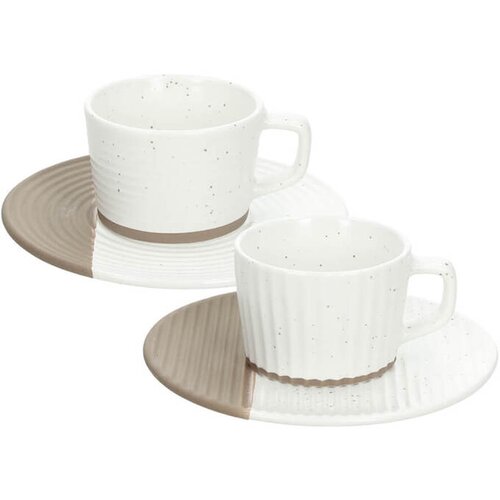 Andrea Fontebasso 2-delni set skodelic za črno kavo s podstavkom Rice, porcelan, 90 ml Cene