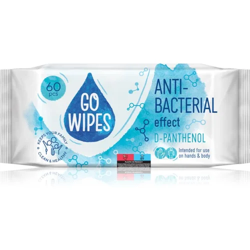 GOWipes Anti-Bacterial Effect D-Panthenol vlažne maramice za čišćenje za ruke i tijelo 60 kom