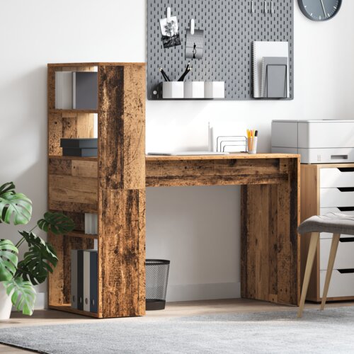 vidaXL Stol s pohranom Stari drvo 113x54x120 cm Konstruirano drvo Cijene