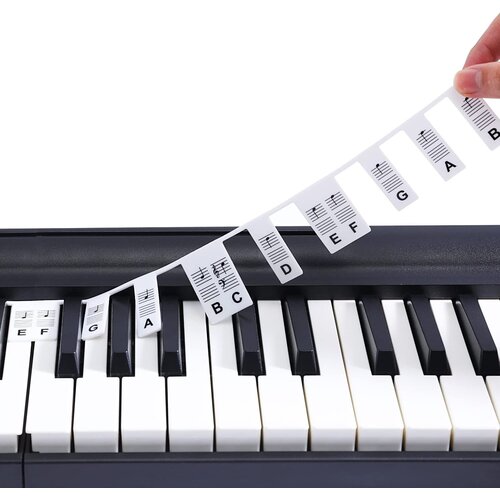 INF Odstranljive nalepke za klavir in tipkovnico 88 tipk White, (21522782) Slike