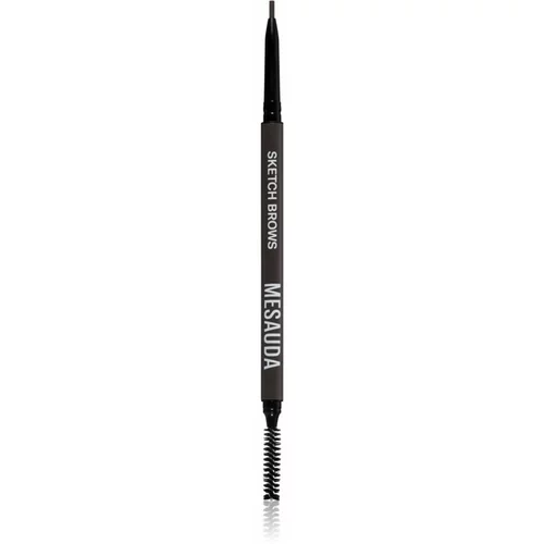 Mesauda Milano Sketch Brows samodejni svinčnik za obrvi s krtačko odtenek 104 Dark 0,09 g