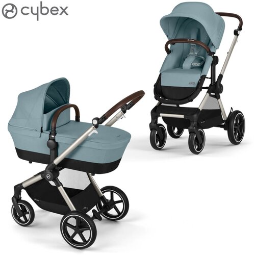 Cybex Voziček 2v1 TPE Eos Lux sky blue Slike