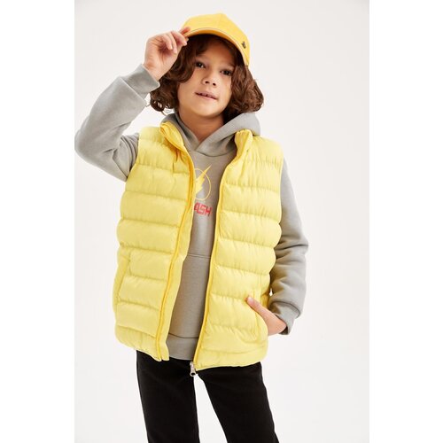 Defacto Boy's Water Repellent Stand-up Collar Puffer Vest Cene