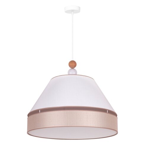  Duolla - Visilica na sajli AVIGNON 1xE27/15W/230V, prečnik 60 cm, bela/bež Slike