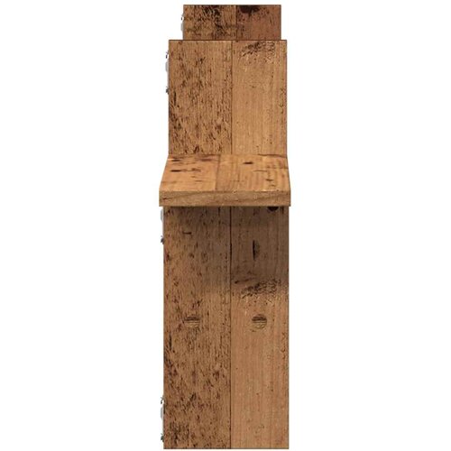  Zidne police 2 kom boja staro drvo 38x12x38cm konstruirano drvo Slike