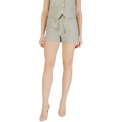 Only Kratke hlače &amp;amp; Bermuda ONLCARO HW LINEN BL BELT SHORTS CC PNT 15338723 Zelena Slike