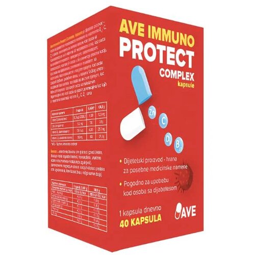 AVE Pharmaceutical dijetski proizvod immuno protect complex, 40 kapsula Slike