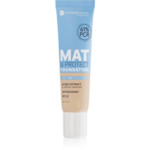 BELL Hypoallergenic dolgoobstojni matirajoči tekoči puder SPF 25 odtenek 01 Vanilla 30 g Cene