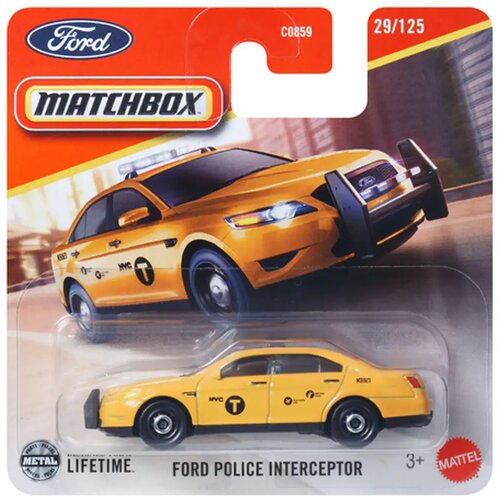 Mattel Matchbox: Ford Police Interceptor žuti autić 1/64 - Cijene