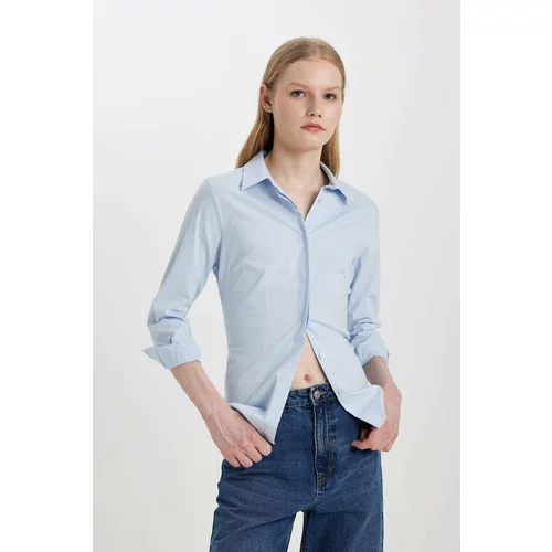 Defacto Slim Fit Shirt Collar Long Sleeve Shirt