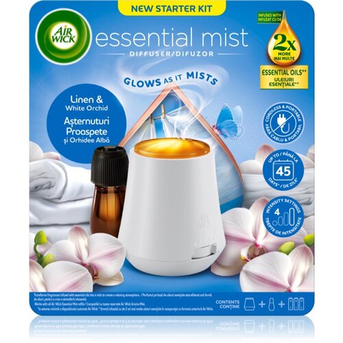 Air Wick Essential Mist Linen &amp;amp; White Orchid aroma difuzer s punjenjem 1 kom Slike