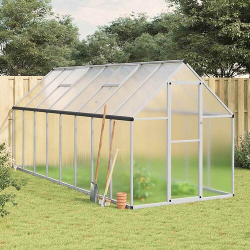  Staklenik s okvirom srebrni 445 x 169 x 195 cm aluminijski Cijene