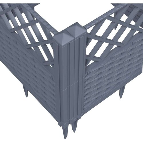  Vrtna sadilica s klinovima siva 123 5x43 5x43 5 cm PP Slike