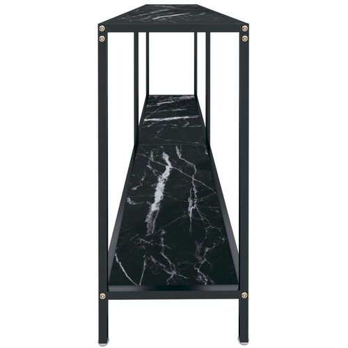 VidaXL Konzolni stol crni 180 x 35 x 75,5 cm od kaljenog stakla Slike