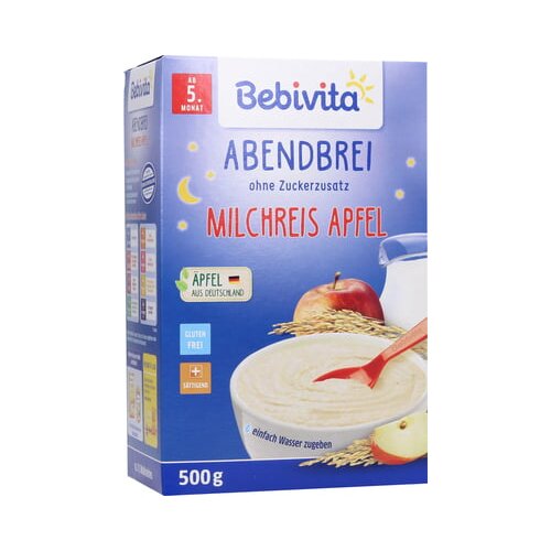Bebivita Večerna ka&amp;scaron;a - mlečni riž z jabolkom - od 5. meseca Slike