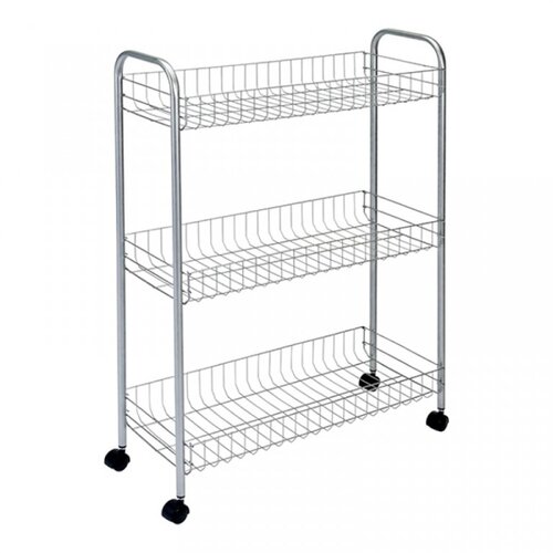 Polica sa točkovima Slim Cart de Luxe 23,8x8,3x84,5cm Metaltex Cene