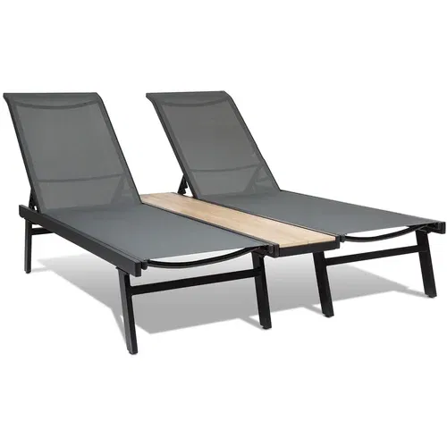 Blumfeldt Pompei, Ležalnik, Lounger, za 2 osebi, Aluminijast predal za shranjevanje